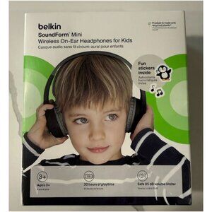 Belkin Kids SoundForm Mini Wireless On Ear Headphones Safe Volume